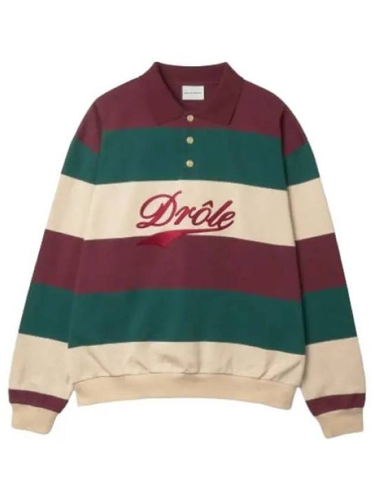 Drold Monsieur Le Polos Sweatshirt Drol Burgundy Collar T Shirt - DROLE DE MONSIEUR - BALAAN 1