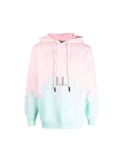 Layered Flames Hoodie Pink Blue - PALM ANGELS - BALAAN 2