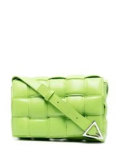 Silver Padded Cassette Cross Bag Acid Green - BOTTEGA VENETA - BALAAN 2