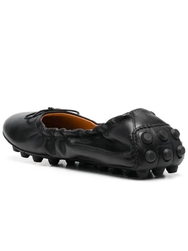 Leather Bubble Ballerina Black - TOD'S - BALAAN 3