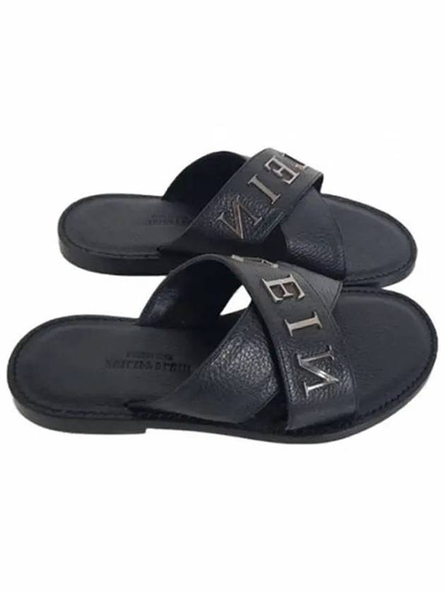 logo slippers black - PHILIPP PLEIN - BALAAN 1