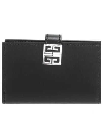 Silver Hardware 4G Leather Card Wallet Black - GIVENCHY - BALAAN 2