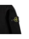 Wappen Patch Brushed Cotton Fleece Hoodie Black - STONE ISLAND - BALAAN 7