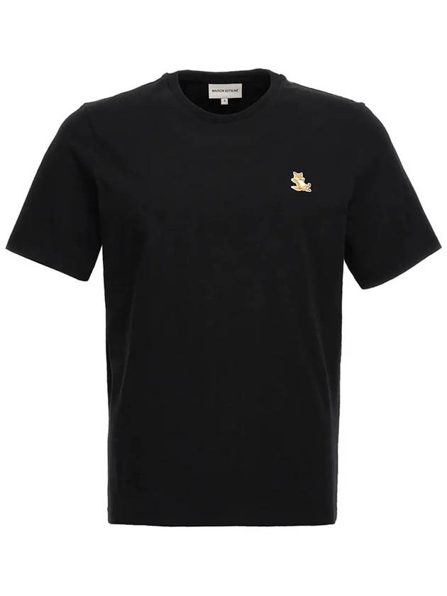 Chillax Fox Patch Regular Short Sleeve T-Shirt Black - MAISON KITSUNE - BALAAN 2