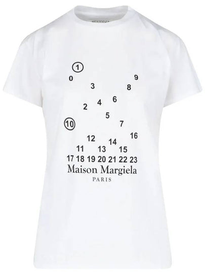 Numeric Logo Short Sleeve T-Shirt White - MAISON MARGIELA - BALAAN 2