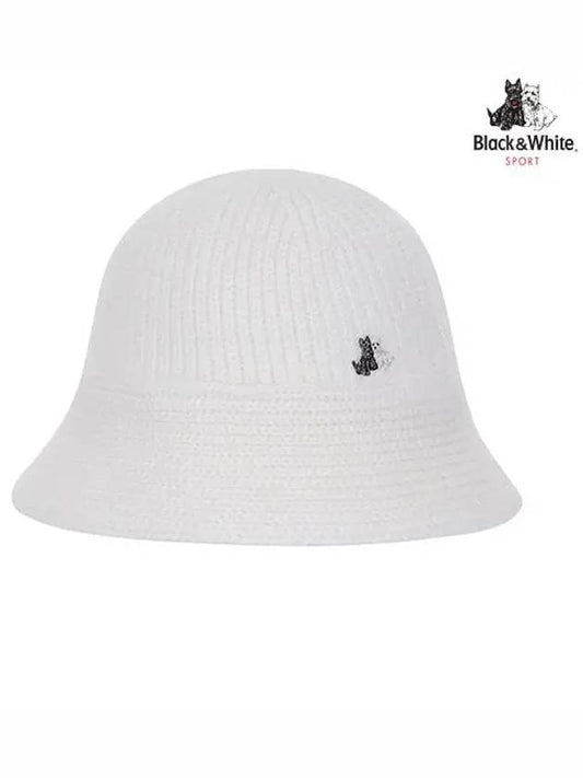Women’s Knit Bucket Hat 8502LXAKWHITE - BLACK&WHITE - BALAAN 1