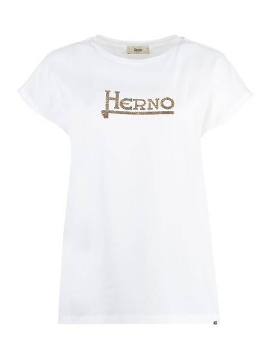 Short Sleeve T-Shirt JG000211D52009 1080 White - HERNO - BALAAN 1