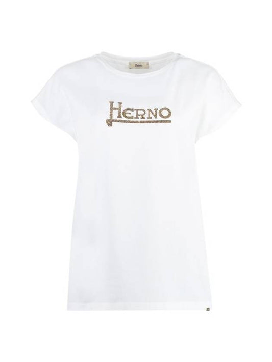 Short Sleeve T-Shirt JG000211D52009 1080 White - HERNO - BALAAN 1