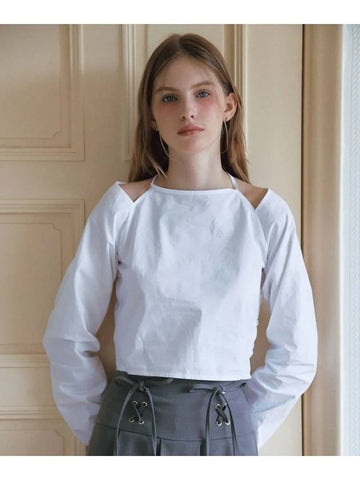 VUV Halterneck Blouse White - LETTER FROM MOON - BALAAN 1