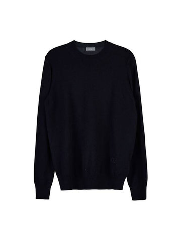 CD Icon Signature Cashmere Knit Top Navy - DIOR - BALAAN 1