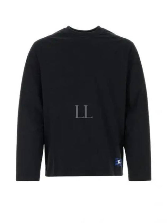 Cotton Long Sleeve T-Shirt Black - BURBERRY - BALAAN 2