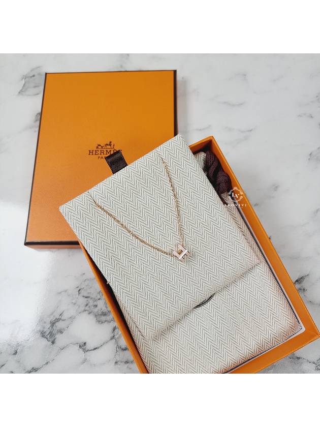 Mini Pop H Pendant Rose Gold Rose Dragee - HERMES - BALAAN 7