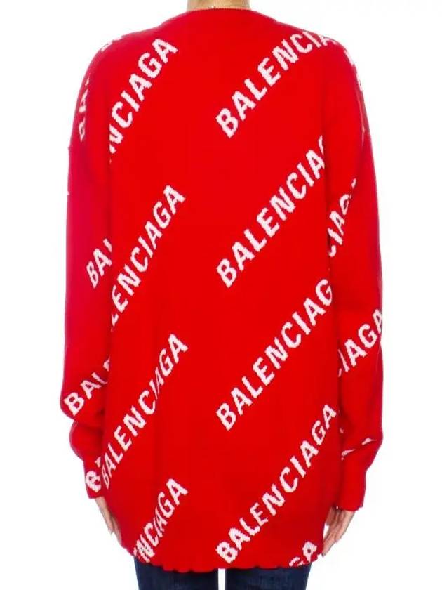 Women s Logo Round Neck Knit Red 625329 - BALENCIAGA - BALAAN 4