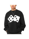 Two Dice Crew Neck Sweatshirt Black - STUSSY - BALAAN 1