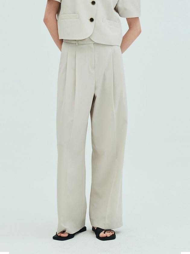 Summer two tuck wide pantsBeige - OPENING SUNSHINE - BALAAN 1