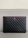 Classic Clutch Large Caviar Black Silver A82552 - CHANEL - BALAAN 2