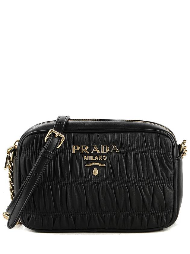 Nappa Gaufre Chain Shoulder Bag Black - PRADA - BALAAN 2