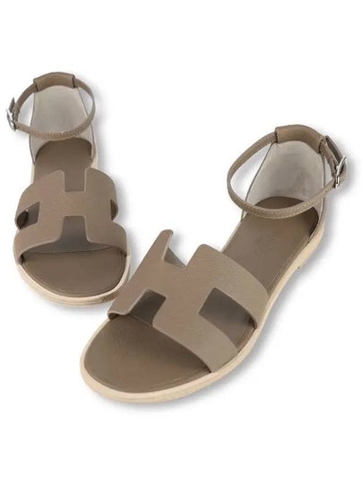 Santorini Sandals Etoupe - HERMES - BALAAN 2