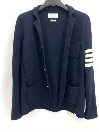 Diagonal armband knit blazer jacket - THOM BROWNE - BALAAN 2