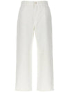 Cotton Cropped Jeans White - MONCLER - BALAAN 1