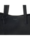 Grained Leather Bold Shopping Shoulder Bag Black - SAINT LAURENT - BALAAN 8