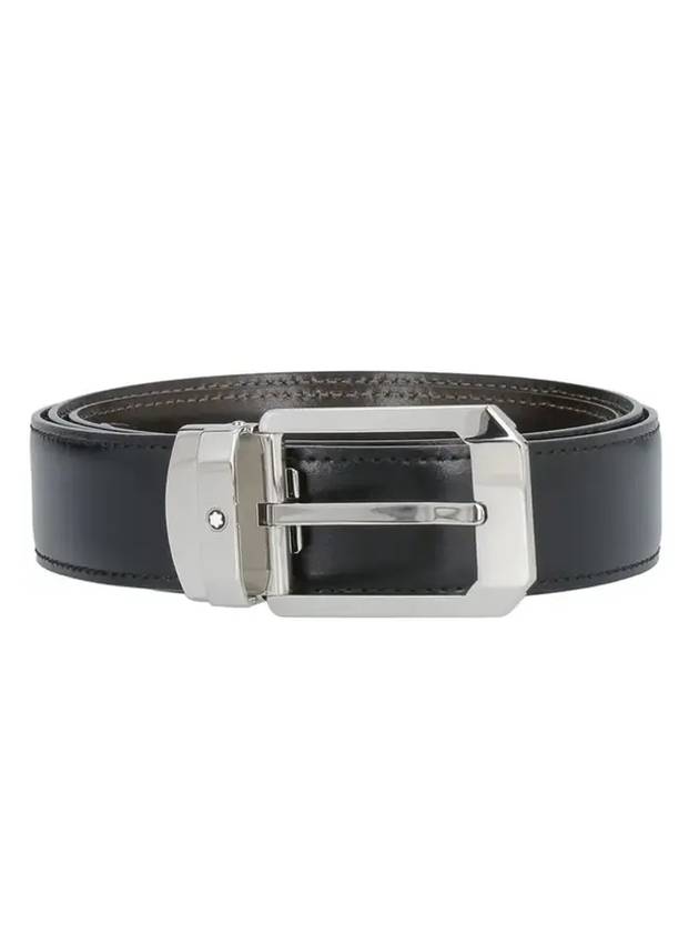 Men's Classic Reversible Cutting Leather Belt Black Brown - MONTBLANC - BALAAN.