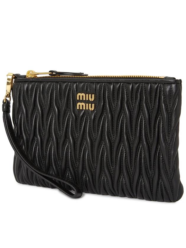 Materasse Nappa Leather Clutch Bag Black - MIU MIU - BALAAN 3