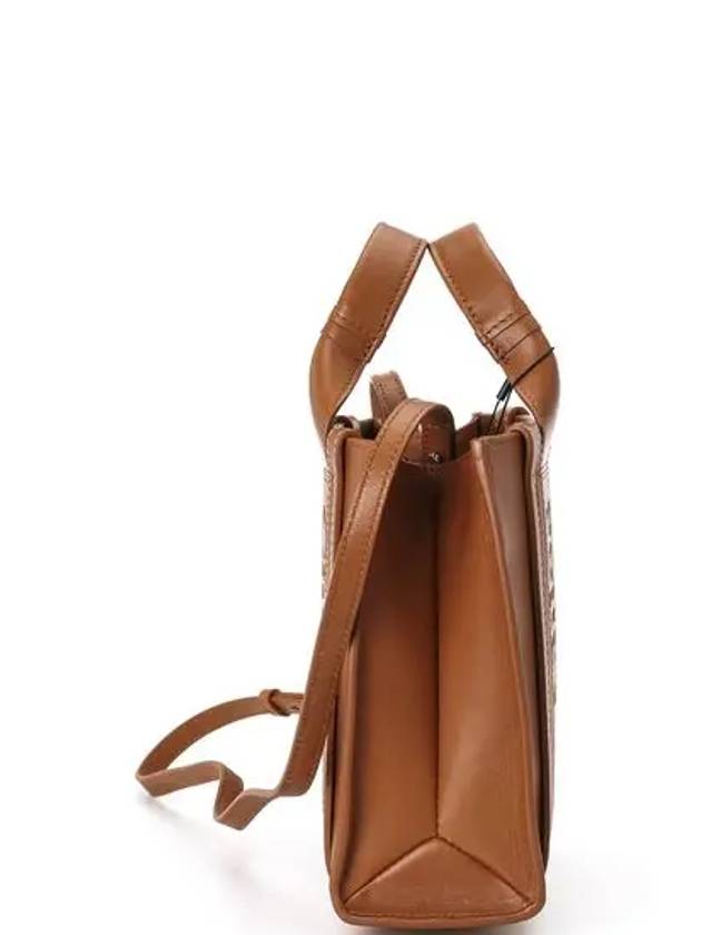 Woody Small Leather Tote Bag Brown - CHLOE - BALAAN 3