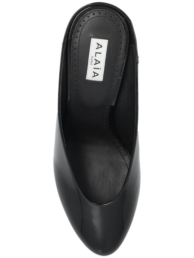 Alaïa Patent Heeled Mules, Women's, Black - ALAIA - BALAAN 6