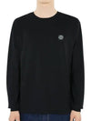 Chest Patch Long Sleeve T-Shirt Black - STONE ISLAND - BALAAN 3