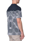 Zigzag intarsia short sleeve t shirt navy - NEIL BARRETT - BALAAN 4