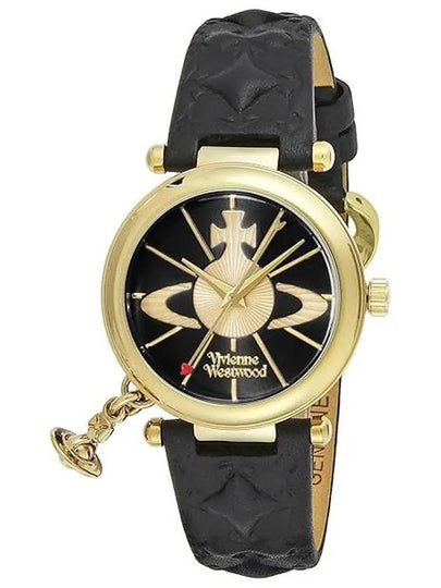 ORB Leather Watch Gold Black - VIVIENNE WESTWOOD - BALAAN 2