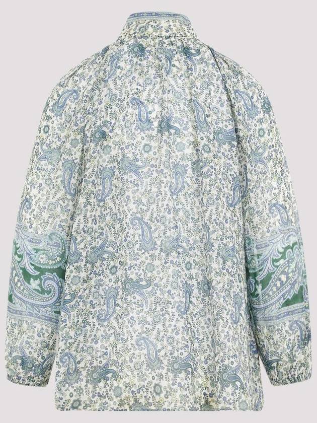 24FW Shirt 7452TSS242 GRPA GREEN PAISLEY - ZIMMERMANN - BALAAN 4