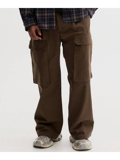 Twill Pocket Cargo Wide Pants Brown - THEN OUR - BALAAN 2