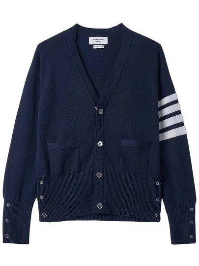 Men's Diagonal Classic Cashmere Cardigan Navy - THOM BROWNE - BALAAN 2