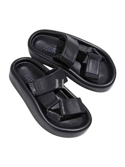 Webbing Slip-on Platform Sandals Black - MAISON MARGIELA - BALAAN 2