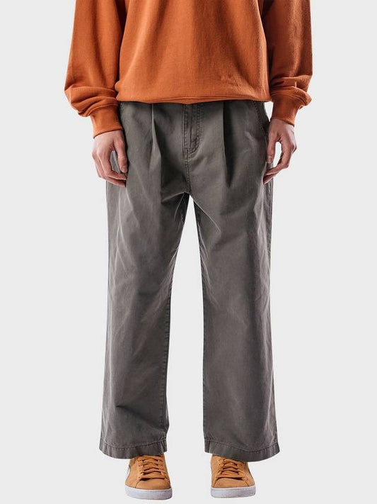 Real chino washed wide crop pants_Khaki - PHILOGRAM - BALAAN 1