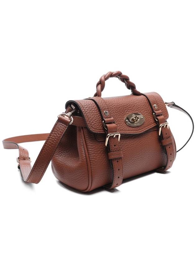 Alexa Heavy Grain Mini Tote Bag Chestnut - MULBERRY - BALAAN 4