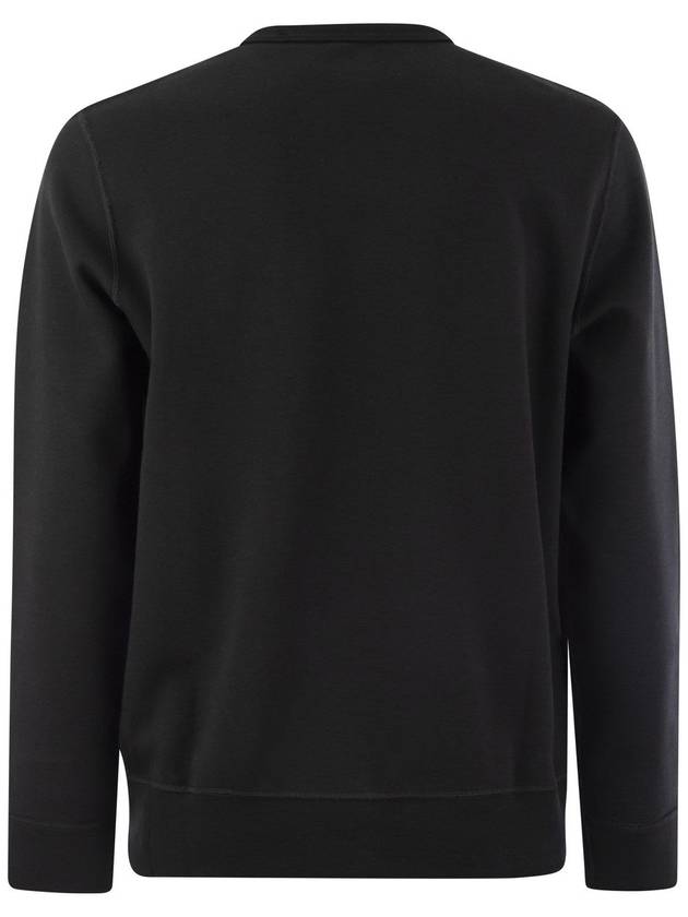 Embroidered Logo Basic Crew Neck Sweatshirt Black - POLO RALPH LAUREN - BALAAN 3