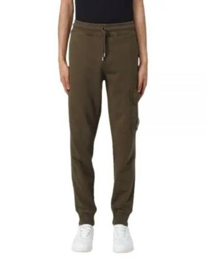 Diagonal Fleece Cargo Track Pants Green - CP COMPANY - BALAAN 2