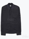 Chrome-R Zip-Up Over Long Sleeve Shirt Black - CP COMPANY - BALAAN 2