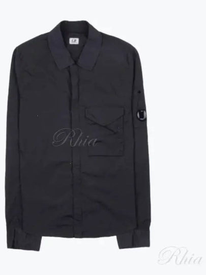 Chrome-R Zip-Up Over Long Sleeve Shirt Black - CP COMPANY - BALAAN 2