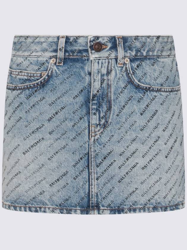 short skirt 744972 TQW66 4141 ICED BLUE - BALENCIAGA - BALAAN 3