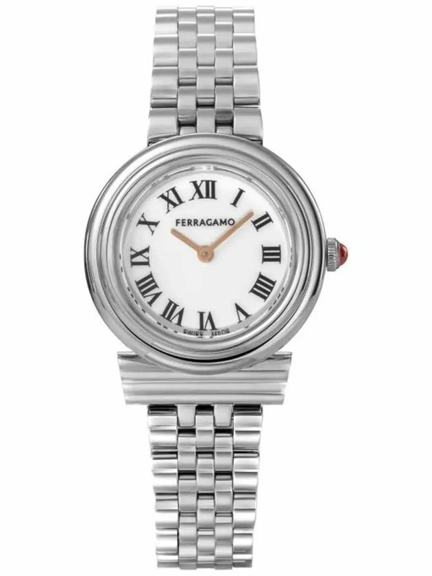 Women's Gancini Quartz Watch Silver - SALVATORE FERRAGAMO - BALAAN 4