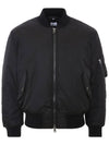 Oakleaf Crest Nylon Bomber Jacket Black - BURBERRY - BALAAN 3