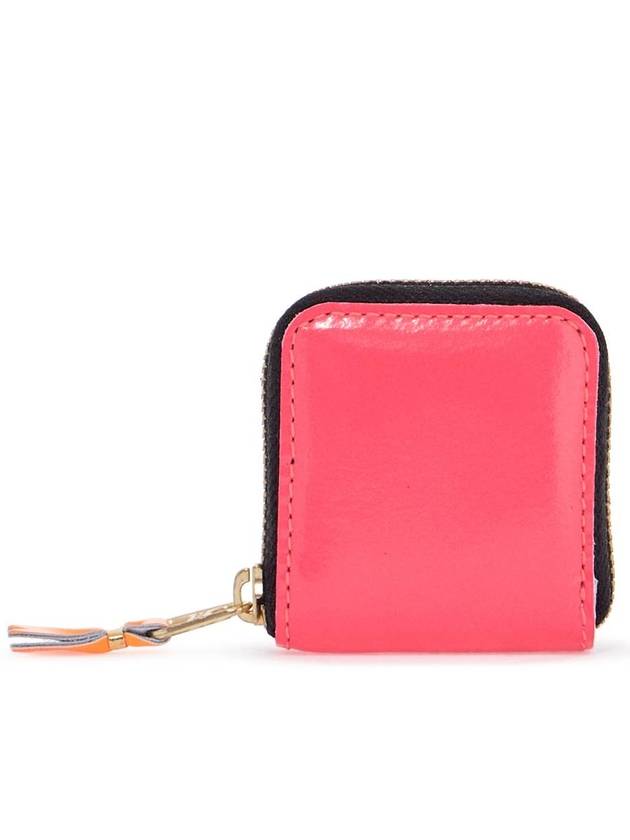 portafoglio super fluo rosa in pelle di capra unisex - COMME DES GARCONS WALLET - BALAAN 1