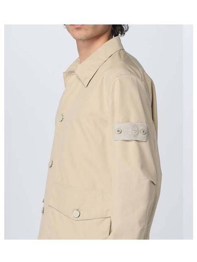 Men's Ghost Piece  O Ventile Cotton Jacket Beige - STONE ISLAND - BALAAN 3