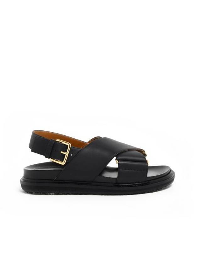 Fussbett Leather Sandals Black - MARNI - BALAAN 2