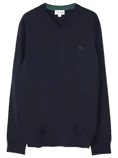 V neck merino wool sweater men s knit - LACOSTE - BALAAN 1