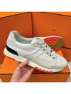 Men's Trail Sneakers Calfskin Multicolor White Orange - HERMES - BALAAN 1